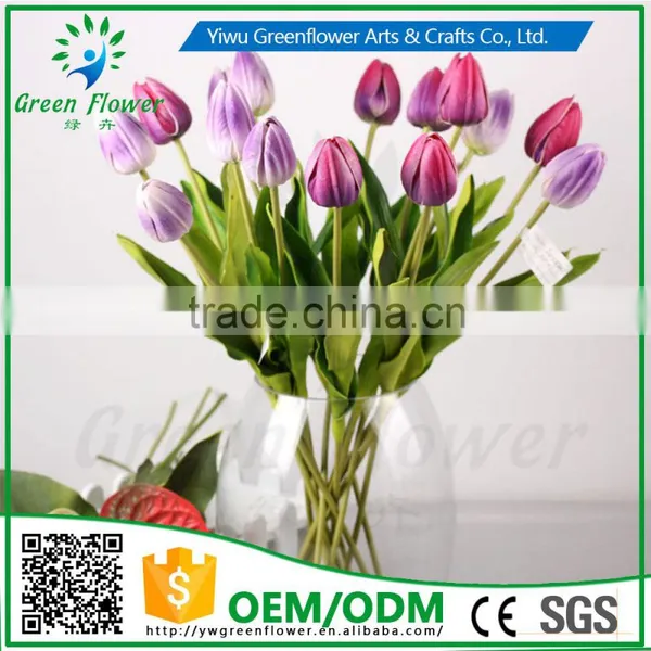 2016 Wholesale 20" Latex PU Artificial Flowers Real Touch Bouquet For Wedding Bridal Decor Display Flower photo-4