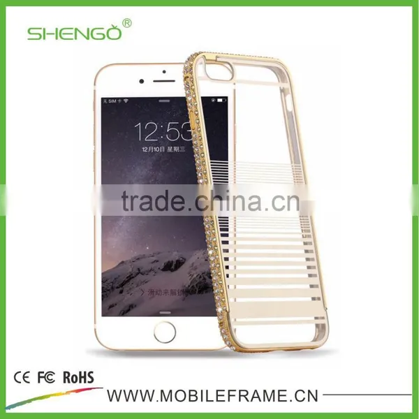 2015 New Design Pc Cover Phone Case With Diamond Metal Bumper photo-5