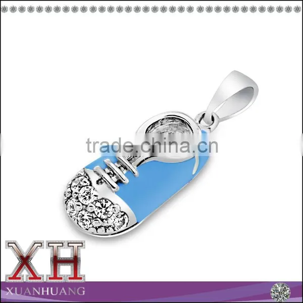 China Wholesale 925 Silver Baby Shoe Pendant photo-2