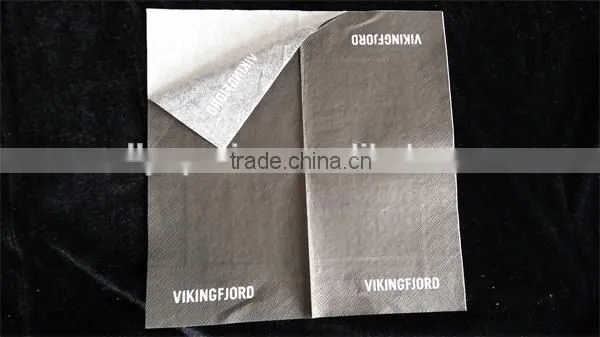 20 Plain Solid Colors 2ply Luncheon Dinner Napkins Paper Logo Printed by Customers Black photo-6