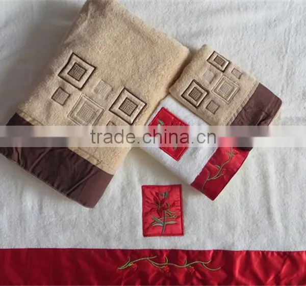 100% Cotton Luxury Decorative Border Cotton Bath Towel photo-3