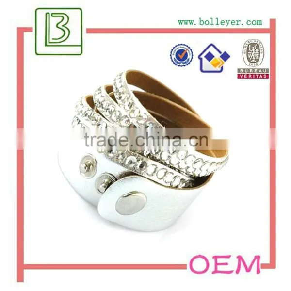Bangle Bracelet Fashion Bangle With Leather photo-2