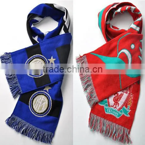 Customized 135*20cm Acrylic Knitting Fan Scarf photo-3