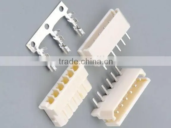 Pitch:2.54mm Wafer Single Row Right Angle Dip Type White 6 Pin Connector