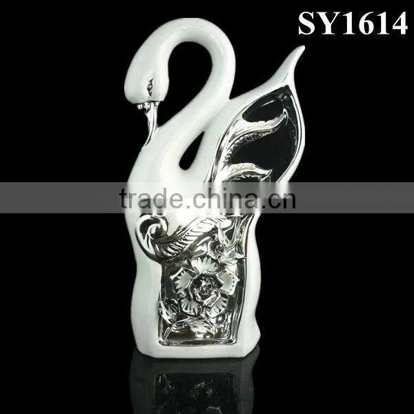 Isolate the silver plating ceramic bird decoration