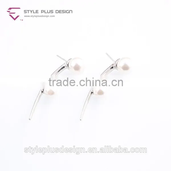 E77997K01 Pearl Stainless Steel Single Stone No Hole Earring Designs From Pearl Updated Collection photo-3