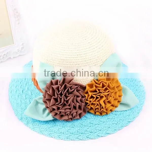 100% Madagascar Raffia Strawhats,handmade Knitted Hats Straw Hat for Women JH photo-2