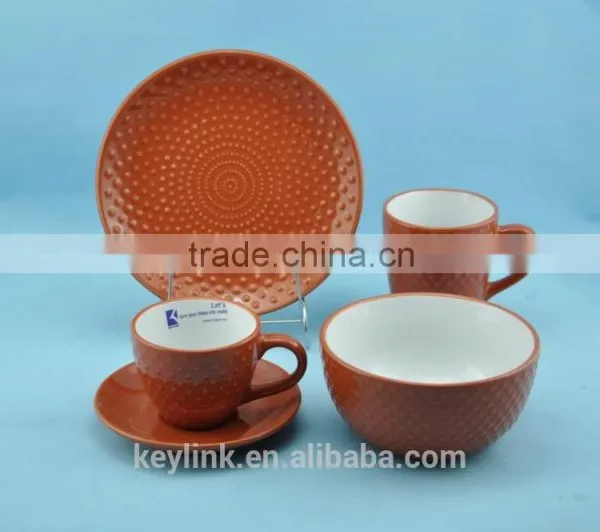 Newly Designed Stoneware Dot Pattern Dinnerset photo-2