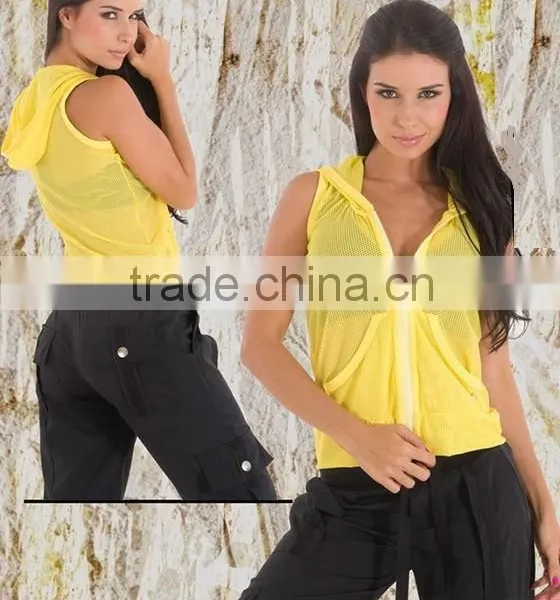 100% Polyester Mesh Womens Hoody Gym Jackets Active Jackets photo-4