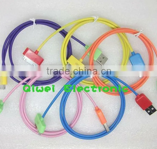 Colorful Usb Data Charger Cable for Iphone/ipad/ipod