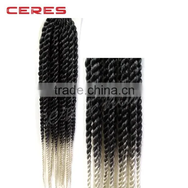 Factory Wholesale 100g/packet 16-24inch Senegalese Twist Synthetic Crochet Braids photo-3