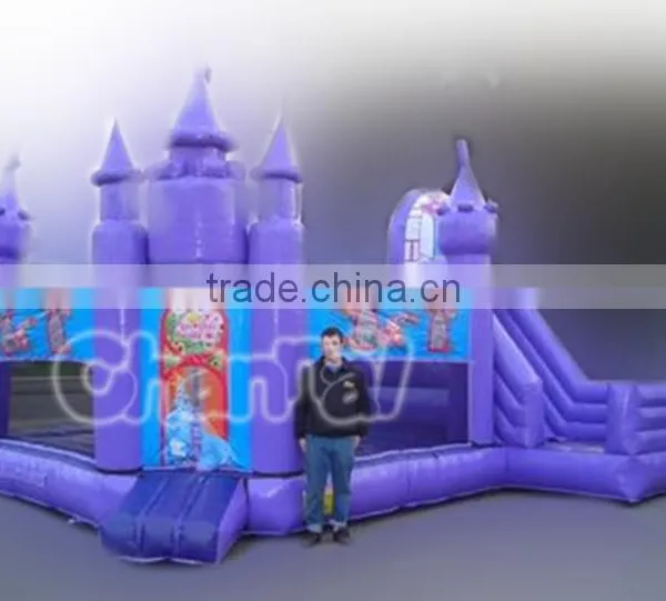Cheap Purple Color Bouncy Castle Slide Prices, Inflatable Inflatable Combo Bouncers for Sale photo-2
