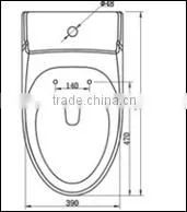 Siphonic One Piece Bathroom Sanitary Toilet photo-2