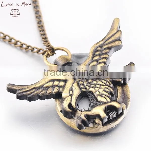 China Factory Sale Latest Antique Gold Pocket Watch Necklace photo-2