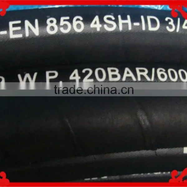 2015 China Supplier Hydraulic Wire Braid Synthetic Steel Wire Rubber Hose 4sh photo-2