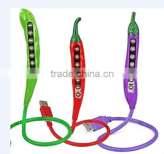 USB hot pepper led reading light