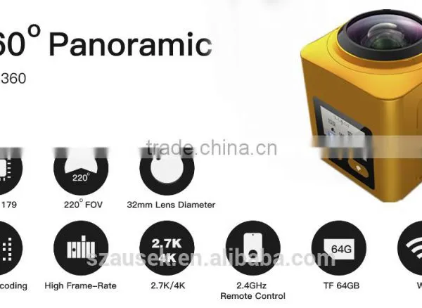 360 Degree Action Camera 360 VR VR Mode Waterproof 30M Sport Action Camera High Resolution Mini DV Cam 2016 New Supplier's Choice photo-4