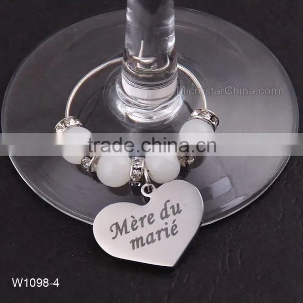 Wedding DIY Decorations French Luxurious Events Table Decorative Crafts Party Supplies Wine Glass Charms photo-5
