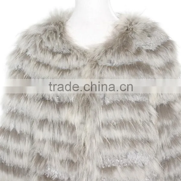 Luxury Natural Raccoon Fur 100% Real Fur Coat For Fashion Girls Lady Winter KZ14134 photo-4