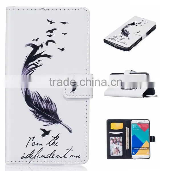 2016 Hot Sale Colorful Drawing Pattern Card Slot Tpu Leather Mobile Case for Samsung Galaxy A510 A5 A310 A3 photo-5