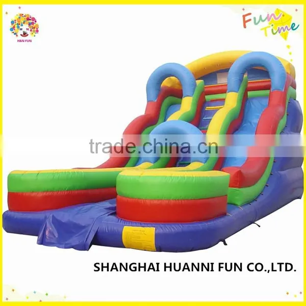 Outdoor Central Park Sports Commercial 10x6m Kids PVC Inflatable Water Slide With Pool Price photo-3