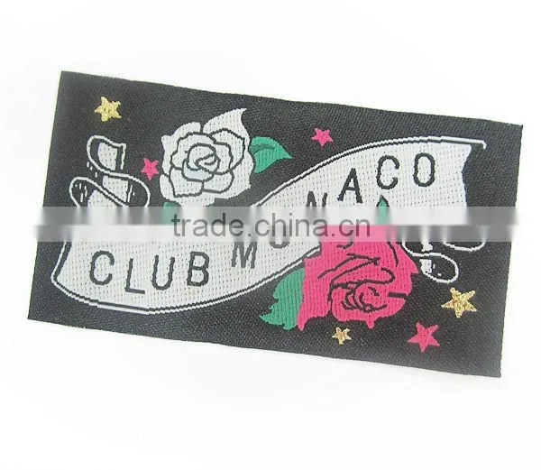 Colorful Customed Logo High Damask Blouse Neck Patch