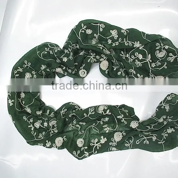 Pink Emboss Fashin Flower Scarf photo-5