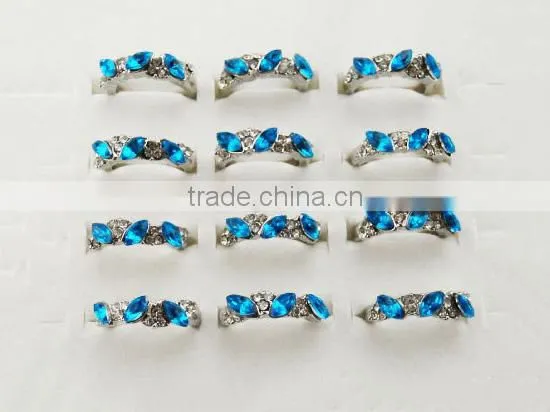 2015 Fashion Gold Plated Ring , Engagement Blue Stone Ring photo-5