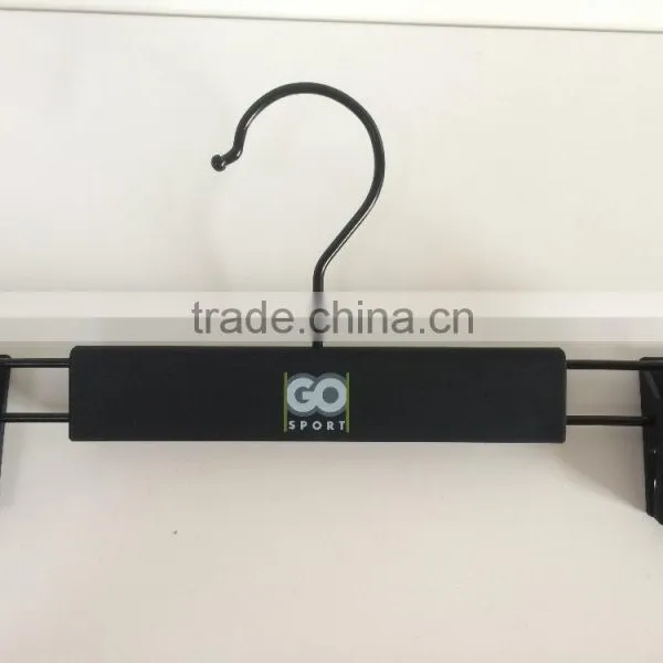 Competitive Price Black Child Pants Plastic Hanger With Clips photo-4