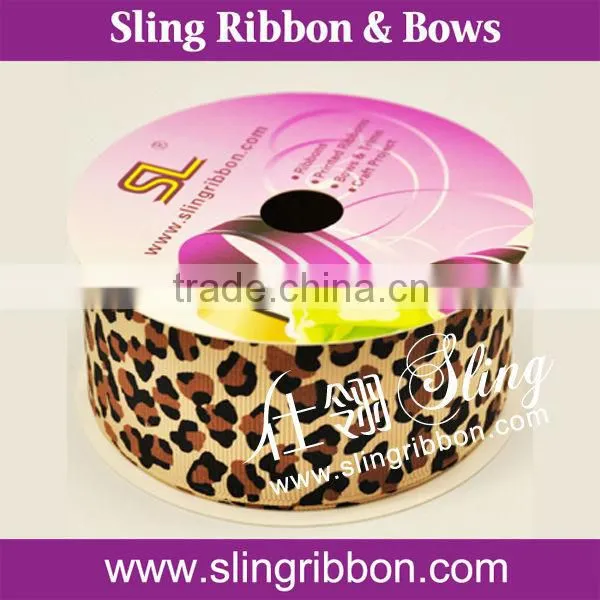 1.5 Inch Single Faced Leopard Printed Ribbon photo-6