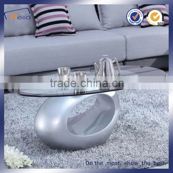 MORDEN SIMPLE GLASS TEA TABLE FIBER Glass EXCELLENT CLASSIC photo-5