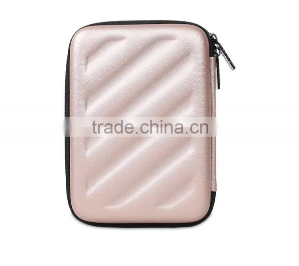 Hot Selling BUBM EVA+PU Ladies Champagne Gold Travel Usb Flash Drive Storage Hand Bag photo-4