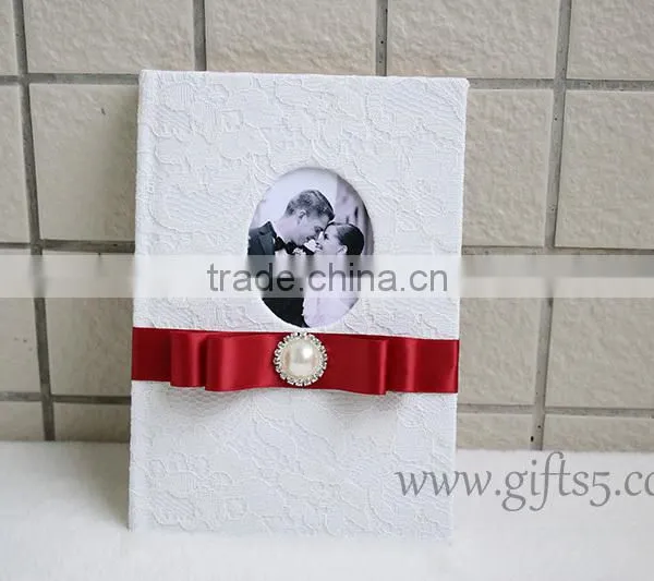Wholesale Special Hard Cover White Wedding Guest Books photo-3