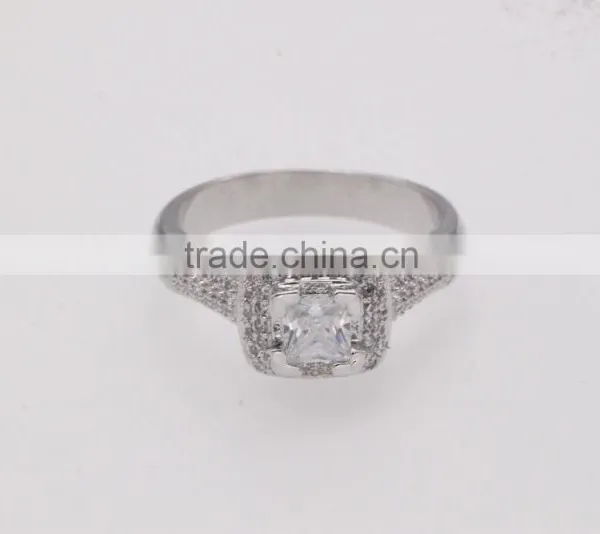 Trendy 925 Silver Zircon Pave Setting Ring for Women photo-4