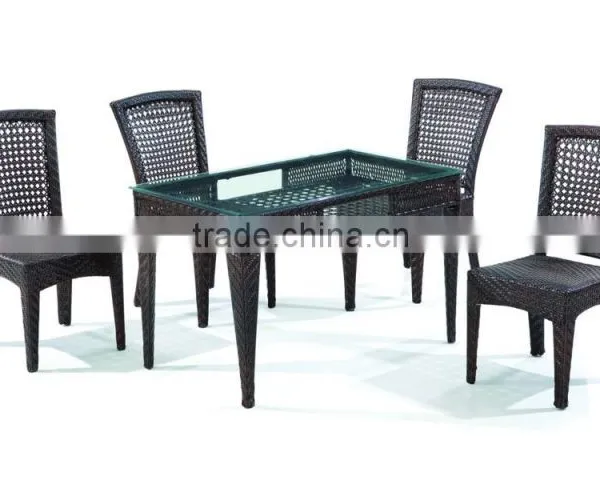 High Quality Wholesale Dinning Room Rattan Wicker Furniture Rattan Wicker Chair and Table