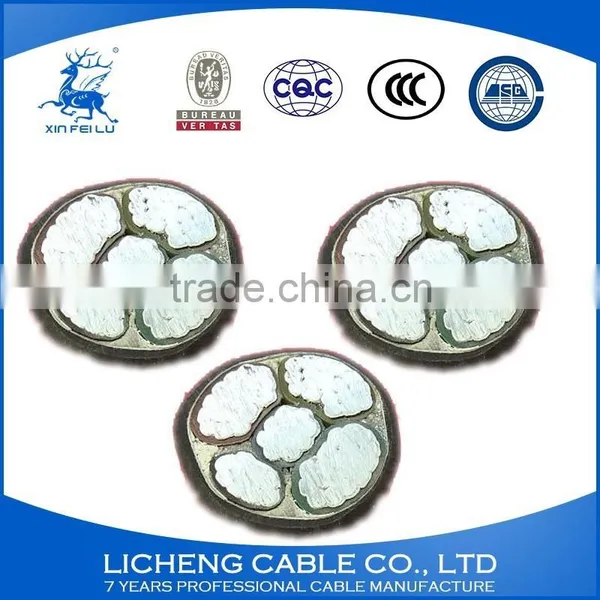3*6+2*4mm2- Popular Chinese Cable Supplier 5 Core Aluminum XLPE Insulated PVC Sheathed Construction Power Cable-YJLV photo-4
