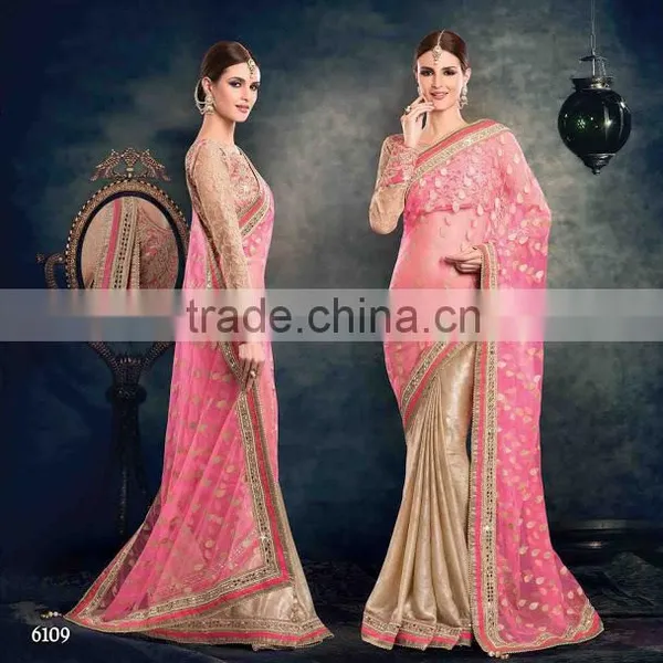 MULTI COLOUR PURE GORGETTE SAREE ONLINE photo-2