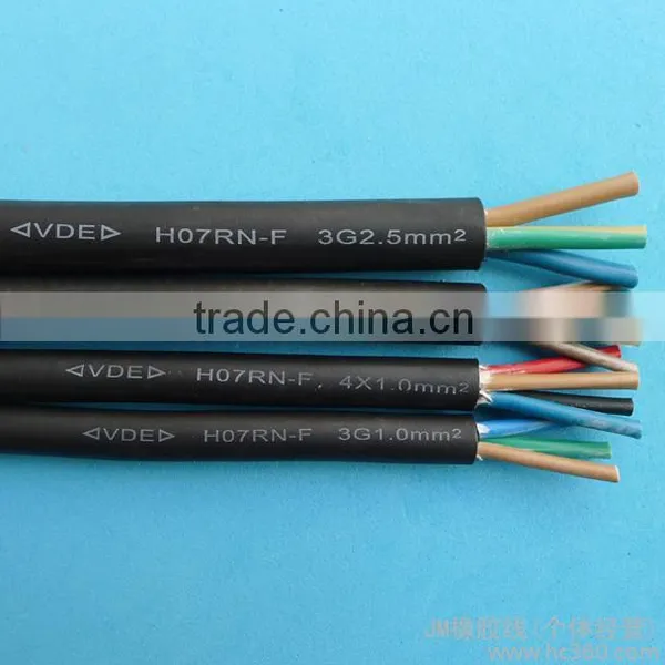 NATURAL RUBBER INSULATED & SHEATHED HO7RN-F 3X1.5MM2 CABLE COPPER FLEXIBLE CABLE photo-2