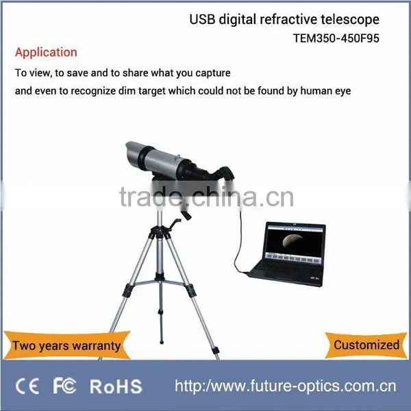 0.35MP TEM350-450F95 Refractive Digital Telescope