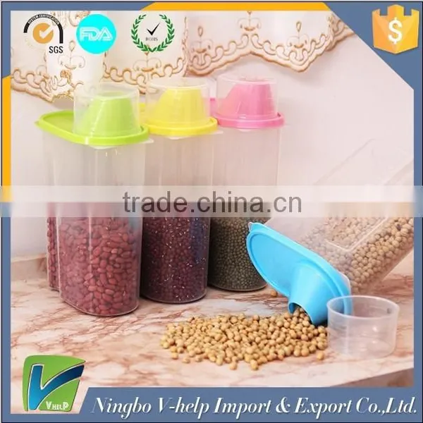 Plastic Cereal / Snack Dispenser Set - Dry Food Storage Containers photo-2