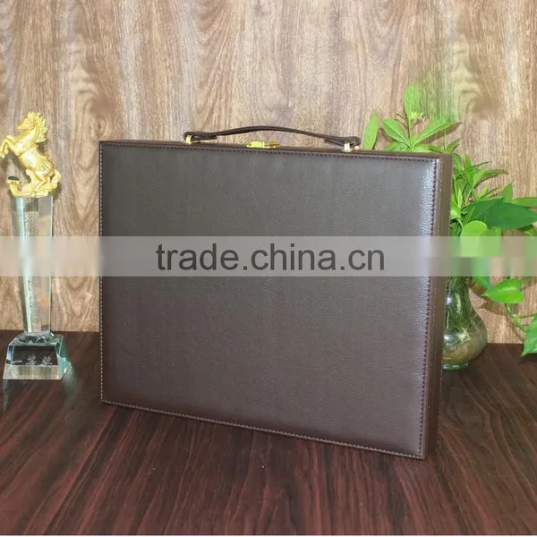 China Factory Wholesale Custom High-grade PU Leather Storage Box, Brown Box photo-3