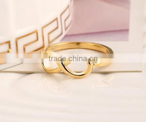 Alloy Plated Girl's Lovely Jewelry Bowknot Rings Gold photo-5