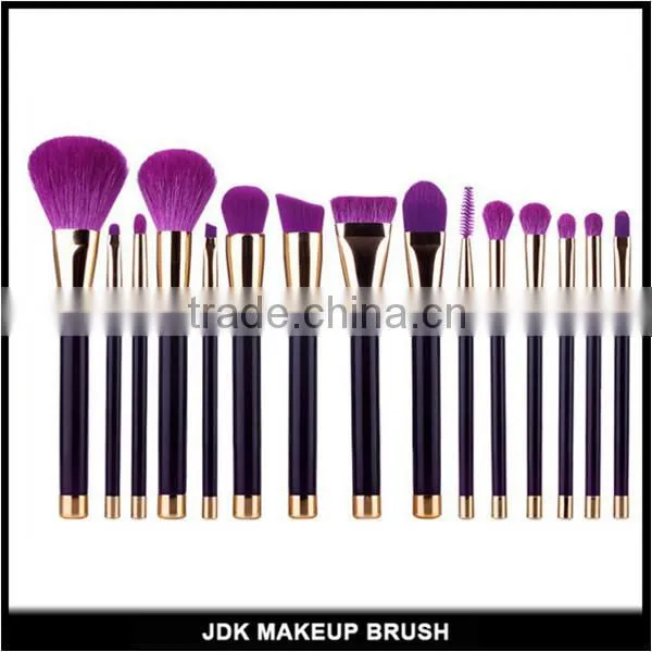 Low MOQ Hottest Selling Unique Design 15pcs Cosmetic Makeup Brush Set With Colorful Hair photo-4