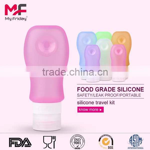Carry on Travel Mini Accessory Silicone Shampoo Bottle Set photo-2