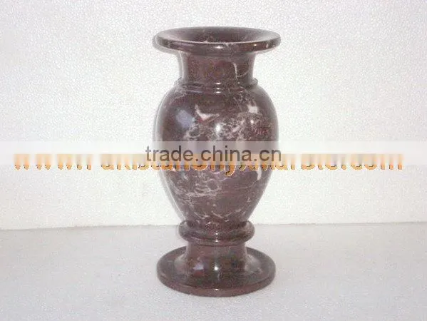 NATURAL RED ZEBRA MARBLE FLOWER VASES photo-3