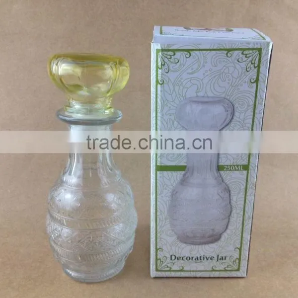 Clear Body Yellow Lid Glass Diffuser Bottle photo-2