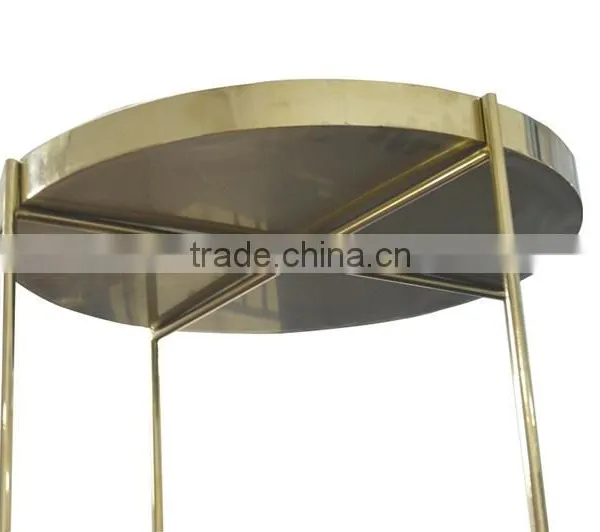 Golden Stainless Steel Round Coffee Table photo-5