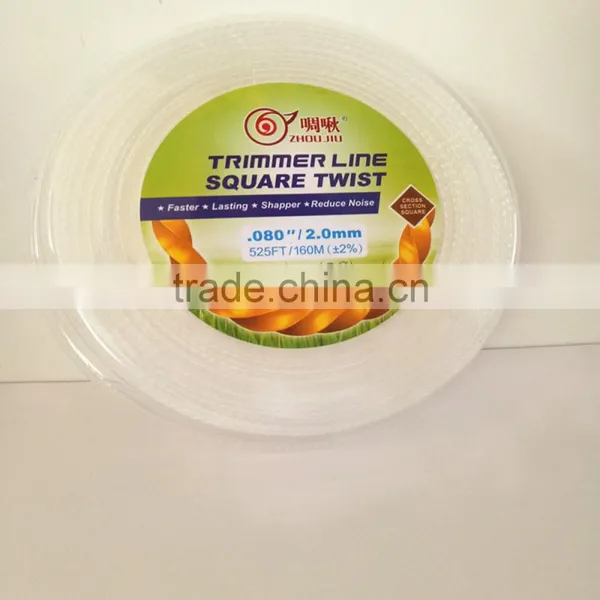 Brush Cutter Parts Nylon Grass 2.0mm Square Twist Trimmer Line photo-2