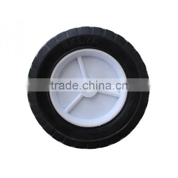 Qingdao Wantai 5 Inch Pneumatic Wheel Rims Wheel Solid pu Wheelbarrow Wheels photo-5