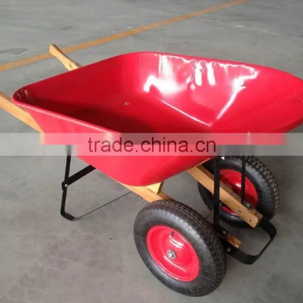 120L Wood Handle 2 Wheels Wheel Barrows photo-2